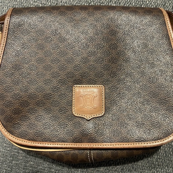 Celine Brown Macadam crossbody bag - Picture 2 of 16